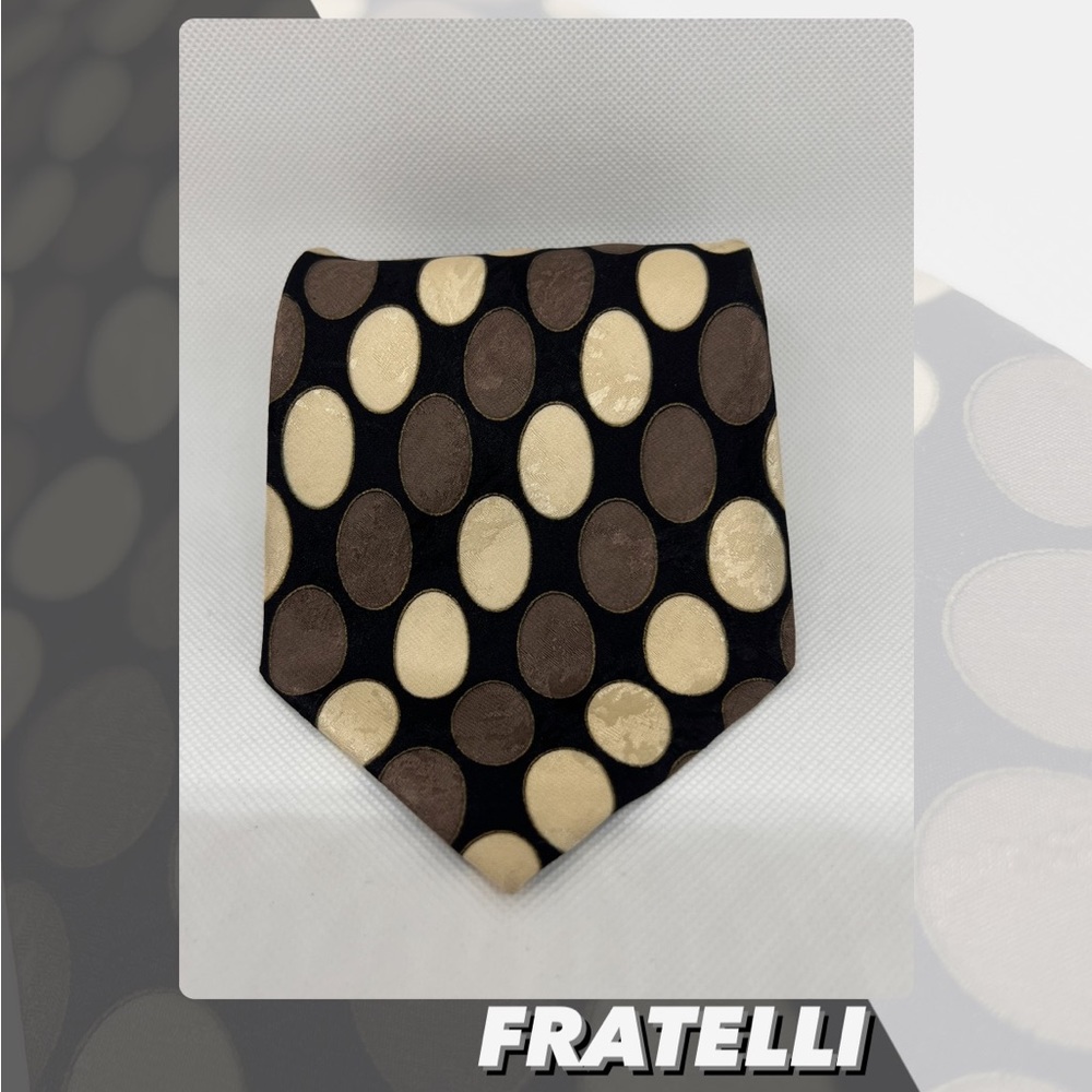 EUC Vintage Fratelli Oval Print Tie